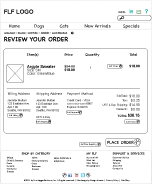 F.L.F. Wireframe Review Order